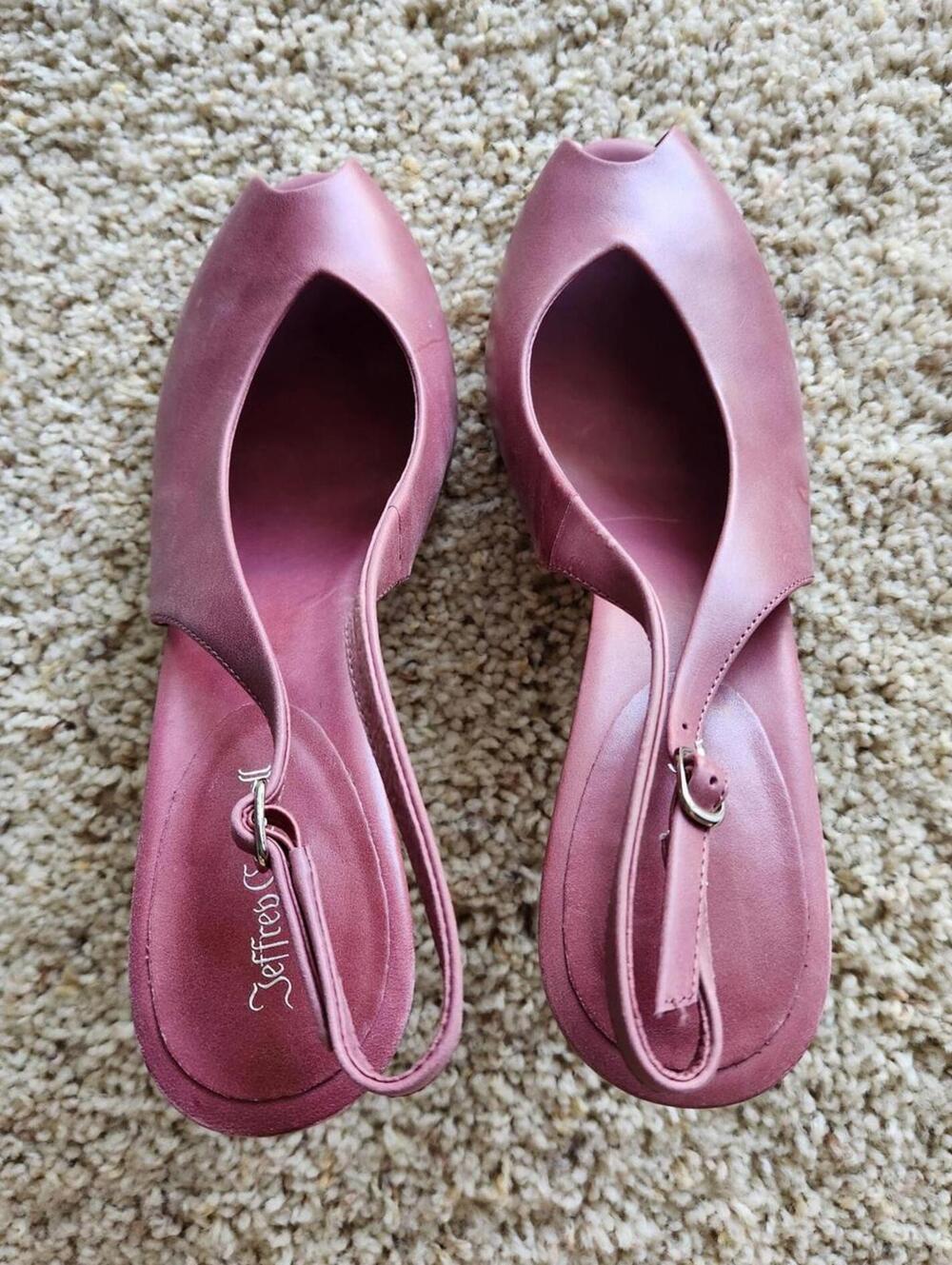 NWD Jeffrey Campbell Snoah Pink Peep Toe Heels Size 8